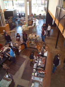 from above  Sightglass Coffee Bar & Roastery